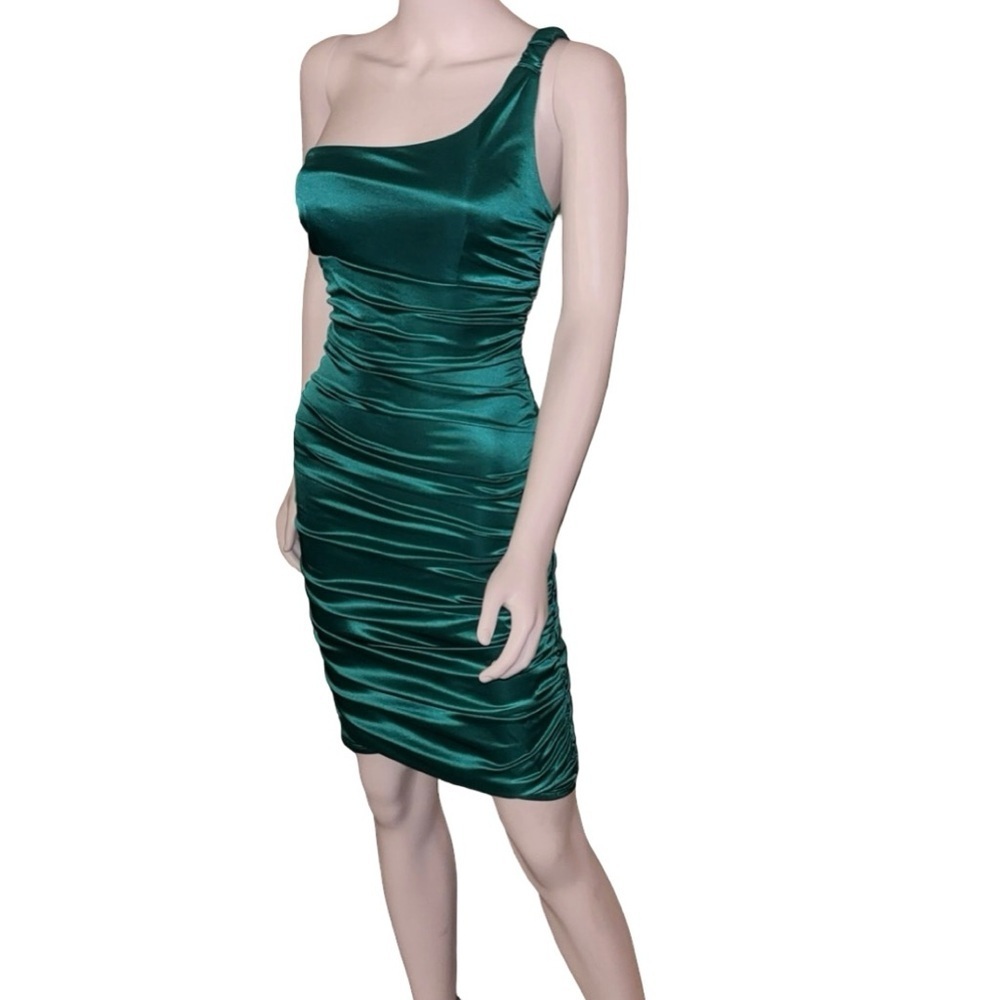 Frederick's of Hollywood 2000’s Y2K One-Shoulder Dress Size S P2P 15”